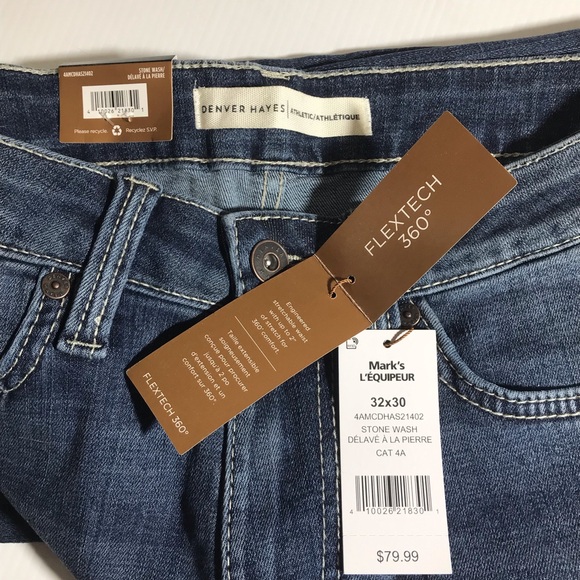 Denver Hayes Men's Athletic Fit FLEXTECH Stretch Jeans - Picture 3 of 5